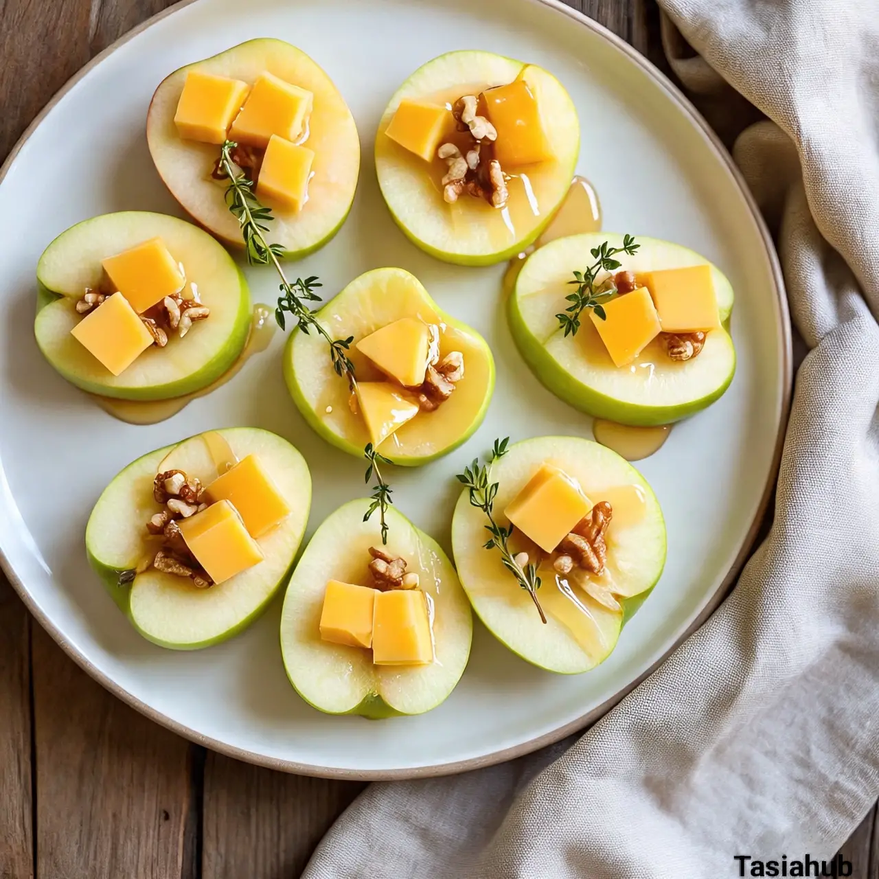 Apple and cheddar cheese bites
