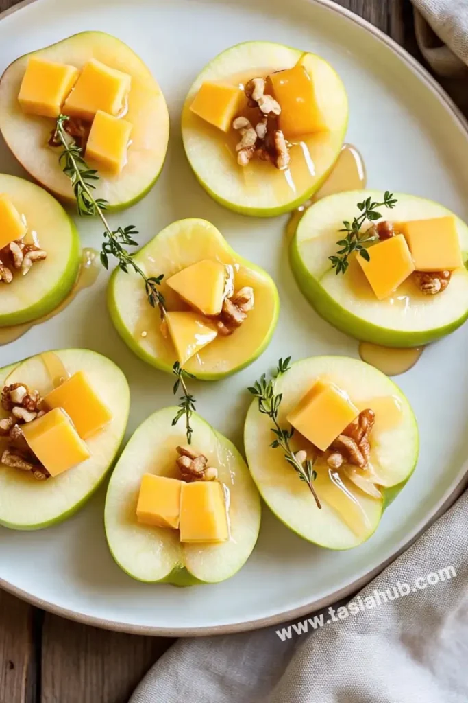apple and cheddar cheese bites
