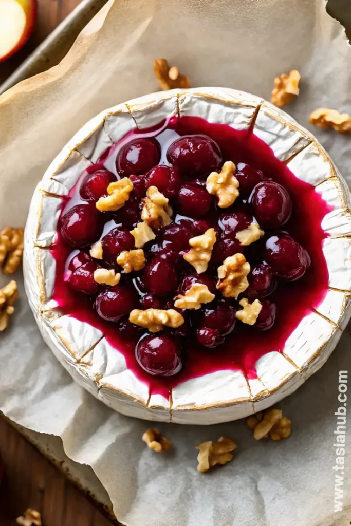 baked brie with cranberry sauce 1 1