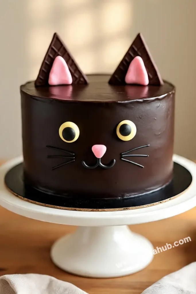 black cat chocolate cake