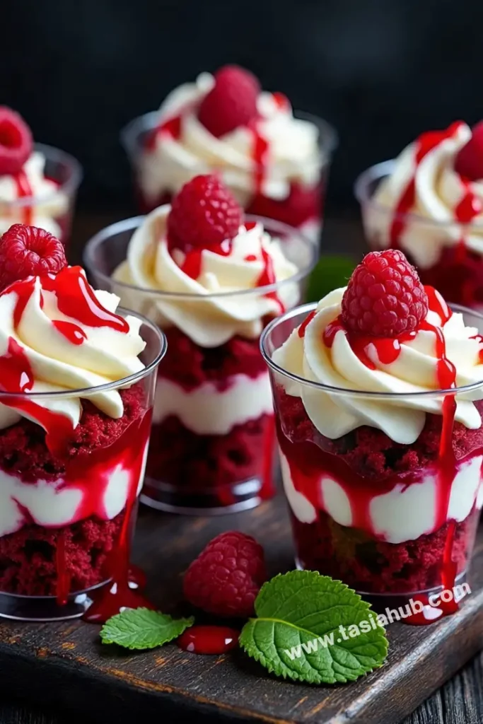bloody red velvet trifles