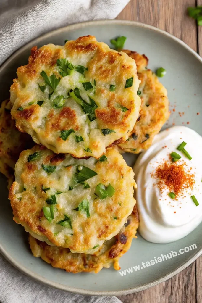 crispy kohlrabi fritters