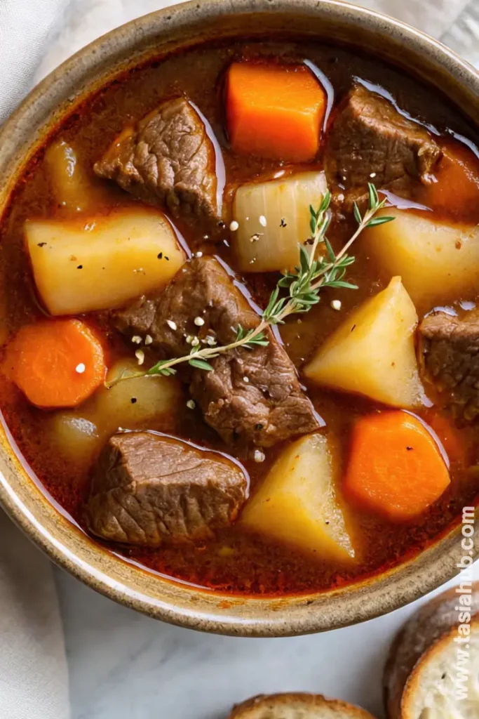 crockpot beef stew with root vegetables 1 1