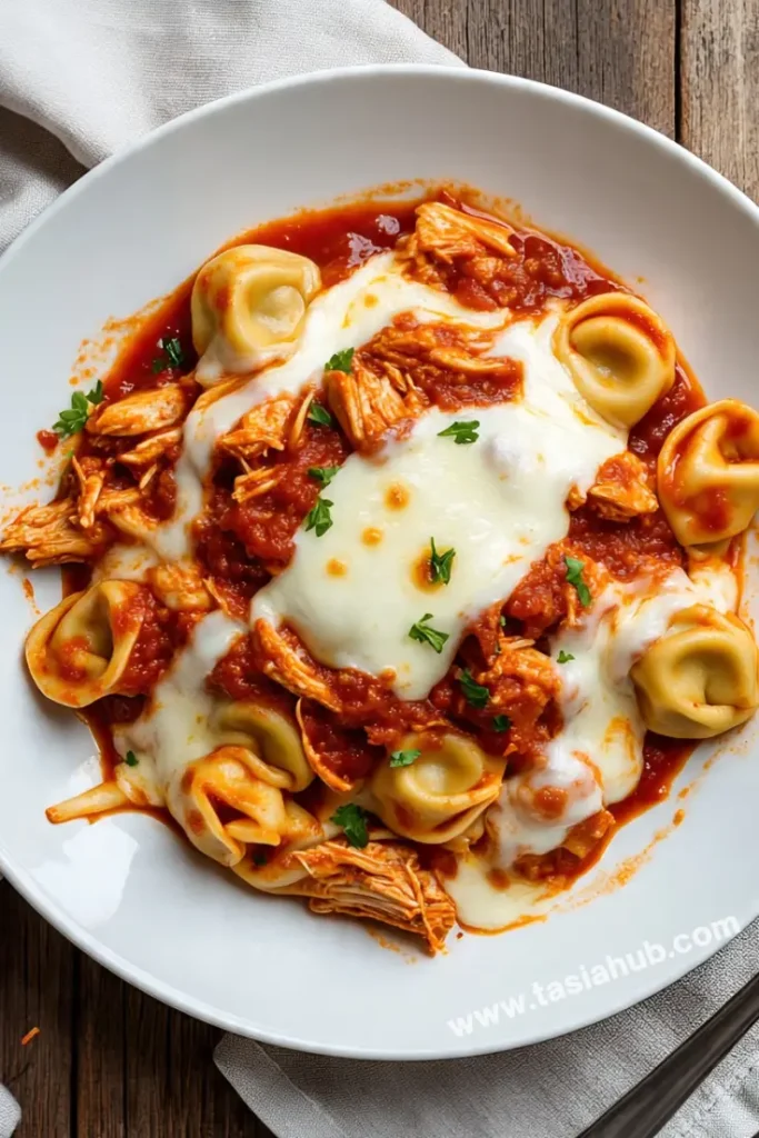 crockpot chicken parmesan tortellini 1