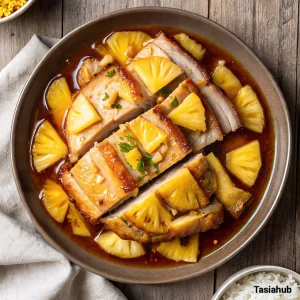 Crockpot pineapple pork loin