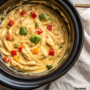 Crockpot queso chicken