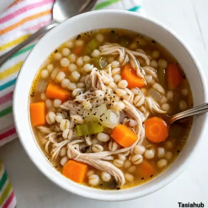 Crockpot turkey and barley soup