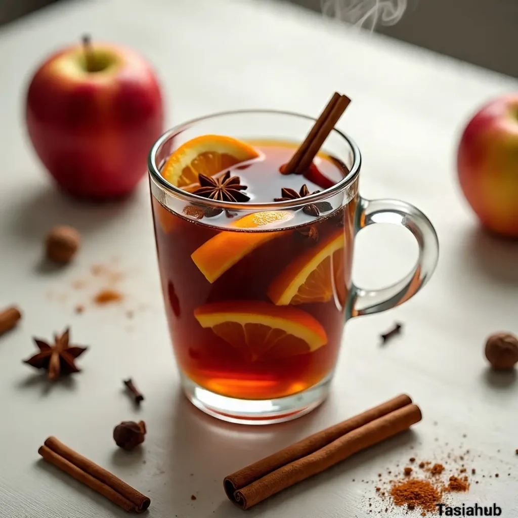Hot mulled apple cider