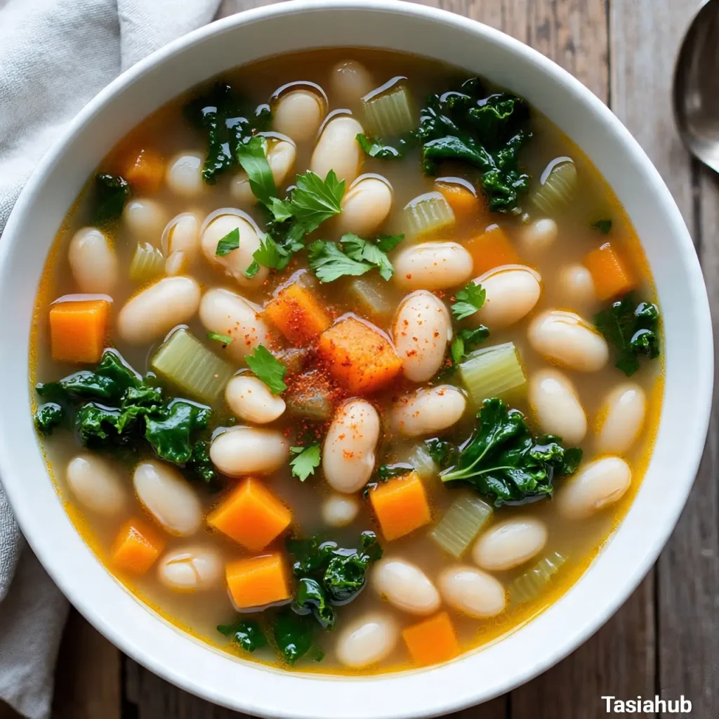 Kale and white bean soup