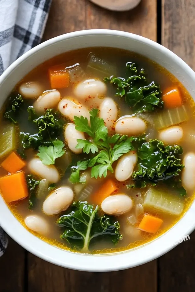 kale and white bean soup