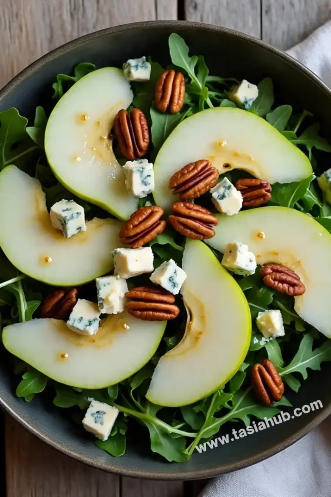 pear blue cheese and arugula salad