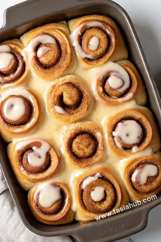 pumpkin spice cinnamon rolls dish