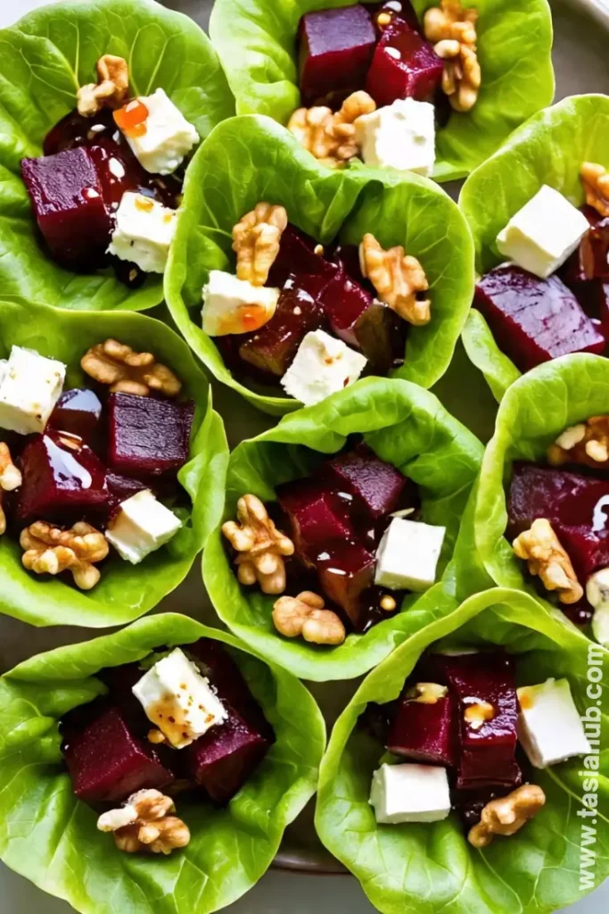 roasted beet and walnuts salad cups 1