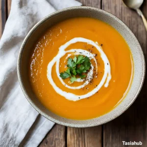 Roasted carrot and ginger soup