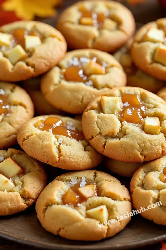 salted caramel apple cookies