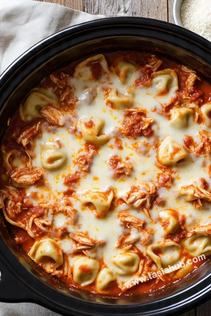 slow cooker chicken parmesan tortellini