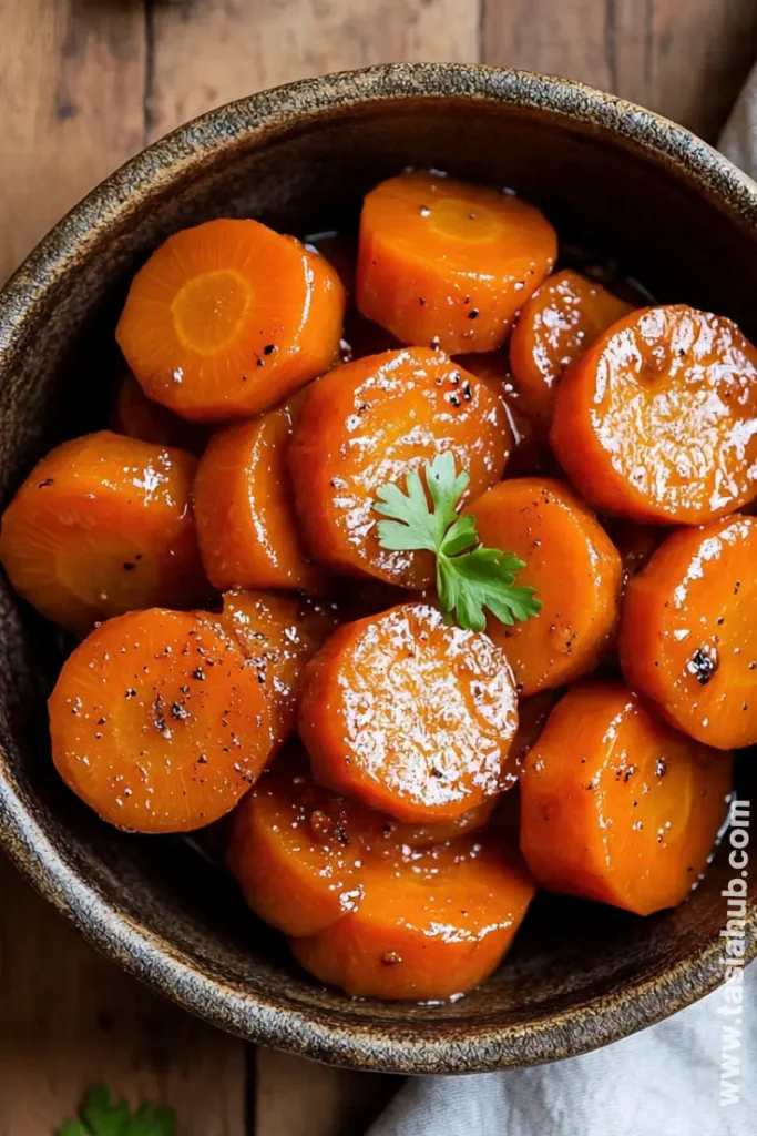 slow cooker maple glazed carrots 1