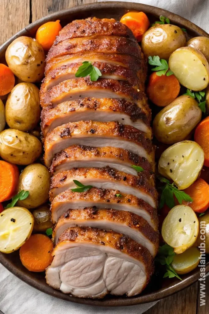 slow cooker ranch pork loin and potatoes