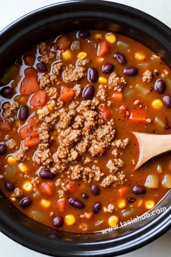 slow cooker taco soup
