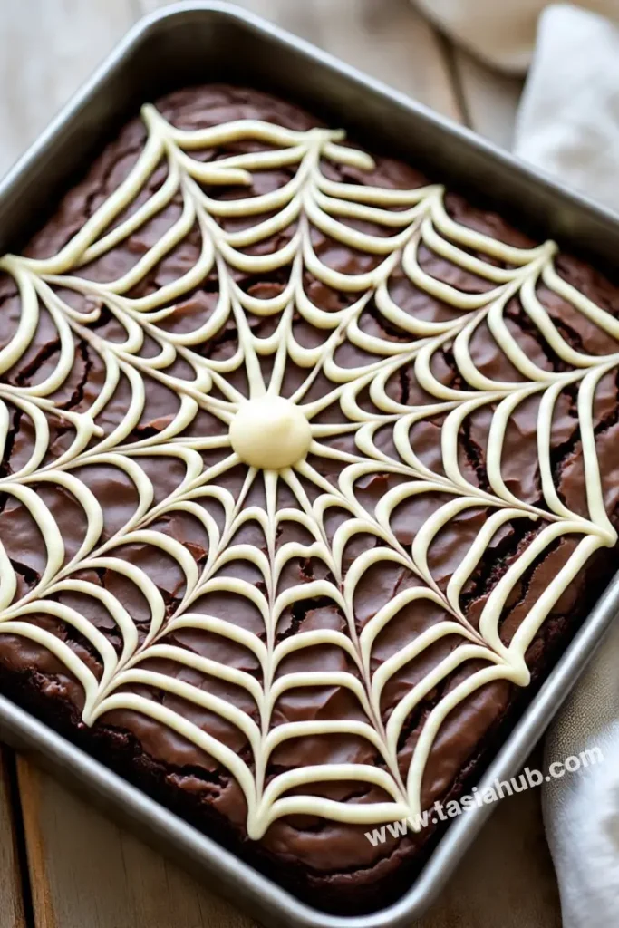 spiderweb brownies