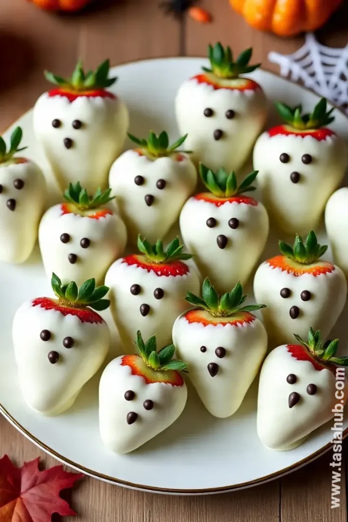 spooky ghost strawberries