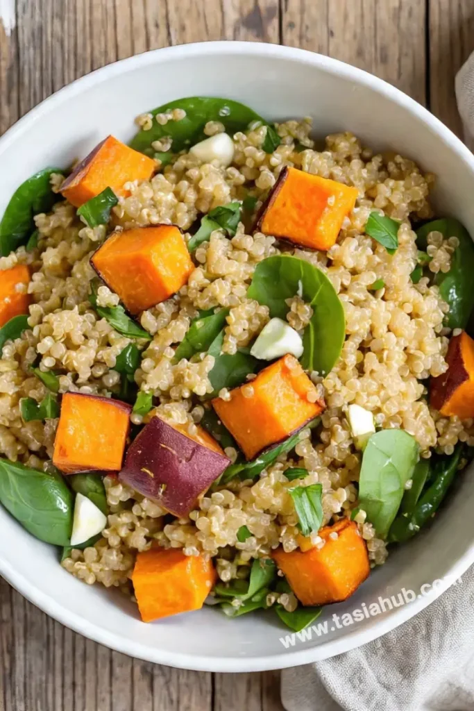 warm quinoa and sweet potato salad