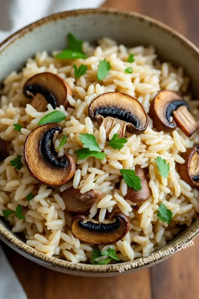 wild rice and roasted mushroom salad