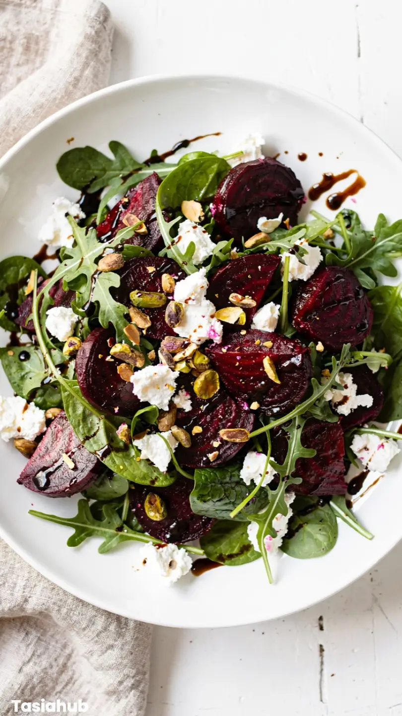 Beet Pistachio Goat Cheese Salad recipe