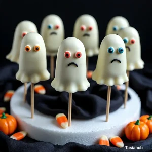 Halloween Ghost cake pops