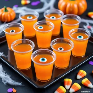 Halloween orange jello shots