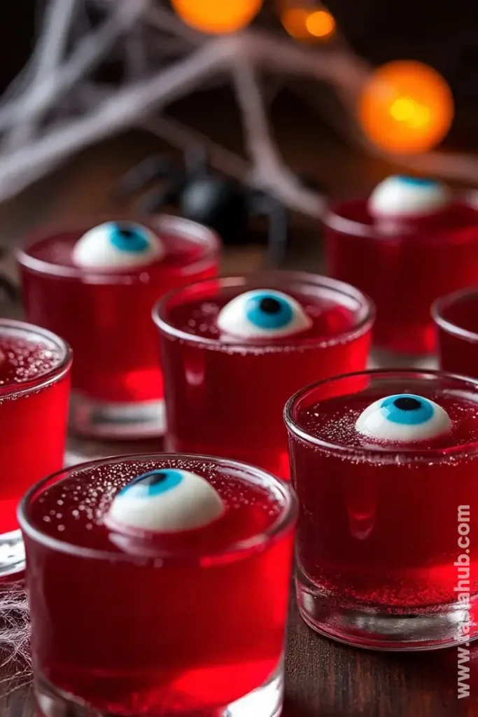 Halloween fireball jello shots 1