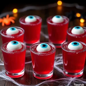 Halloween fireball jello shots
