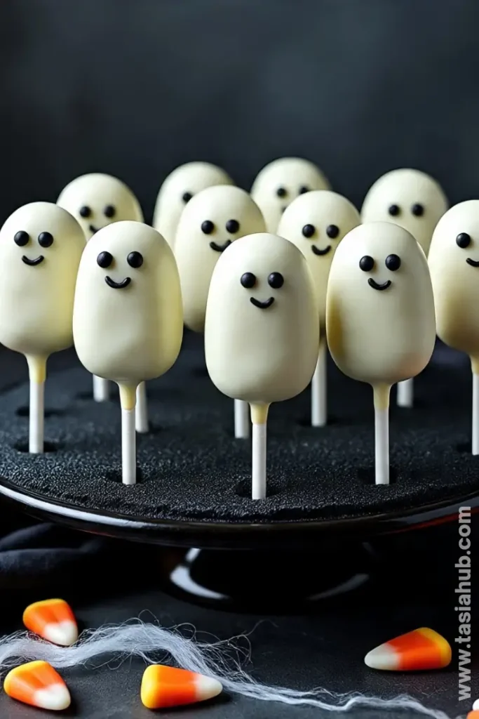 Halloween ghost cake pops 1