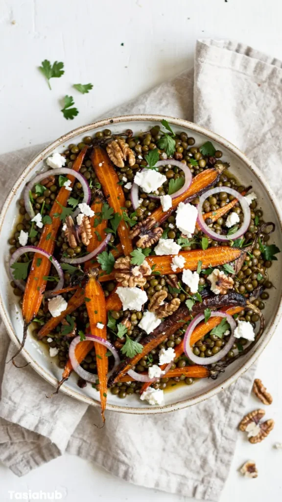 Roasted Carrot Lentil Salad recipe