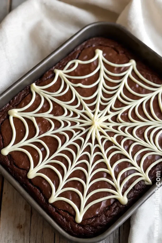Spiderweb brownies 1