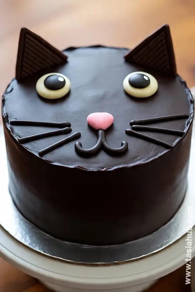 black cat chocolate cake 1