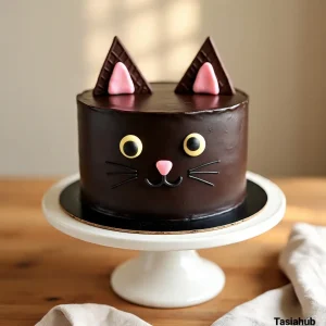 Black cat chocolate cake