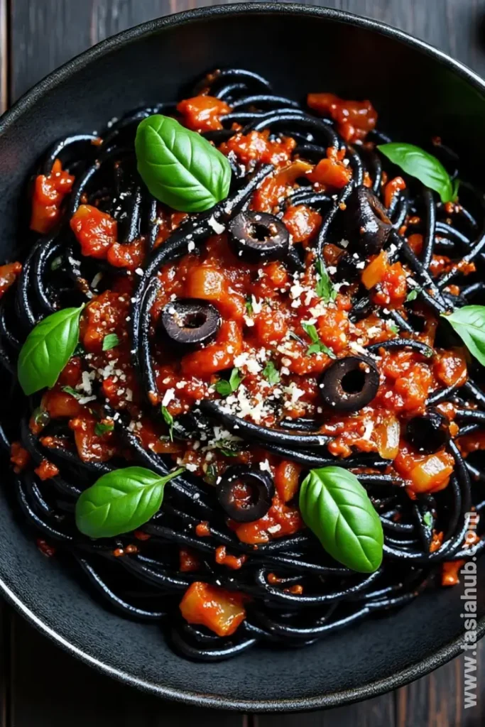 black pasta recipe