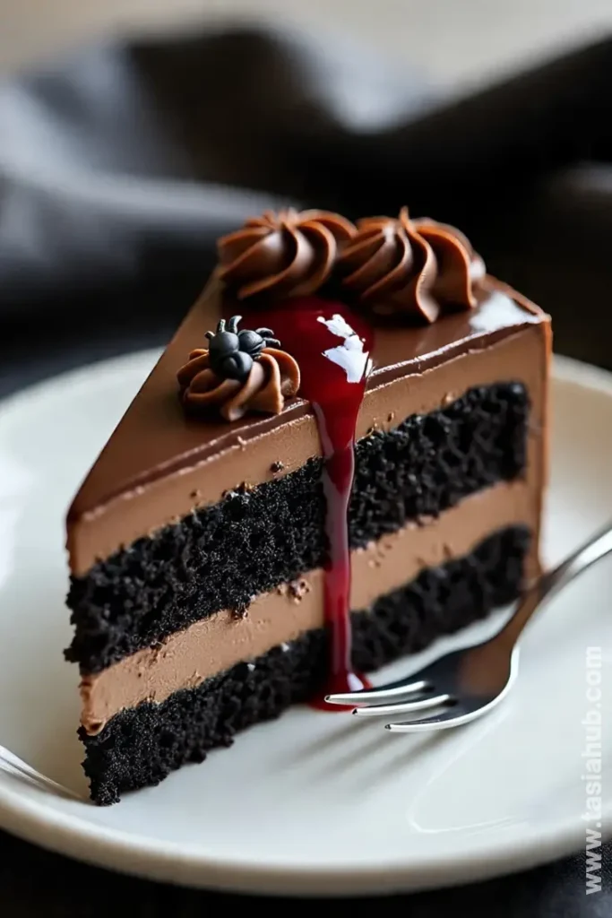 black velvet Halloween cake 1