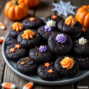 Halloween Black velvet cookies