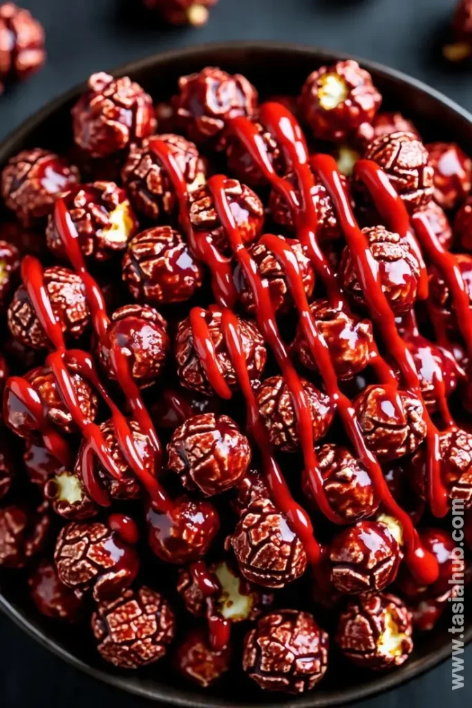 bloody red velvet popcorn 1