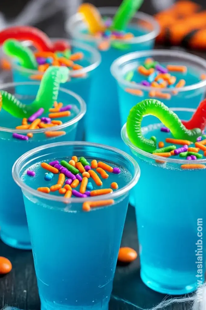 blue Halloween jello shots 1