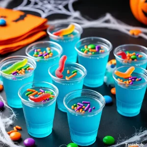 Blue Halloween jello shots