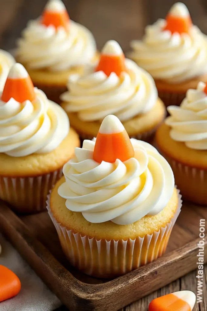 candy corn cupcakes 1