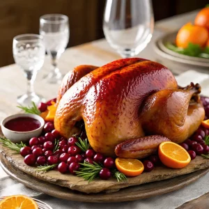 Cranberry orange glazed turkey