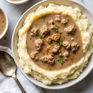 Crockpot turkey sausage gravy