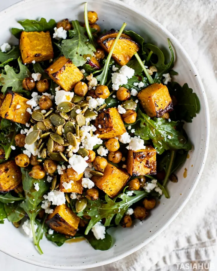 Roasted Pumpkin, Chickpea and Feta Salad