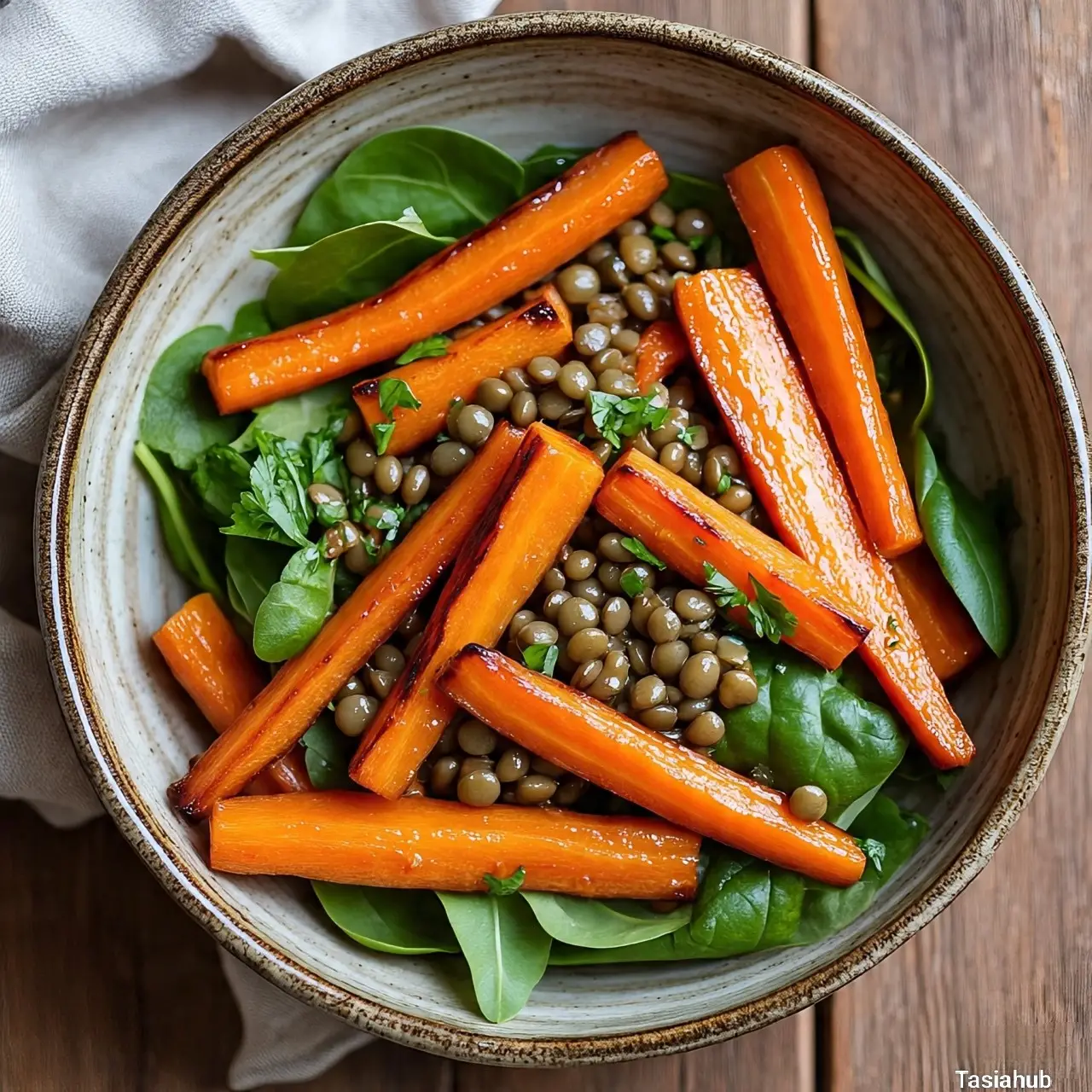 Maple Roasted Carrot and Lentil Salad