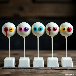 Monster eyeball cake pops