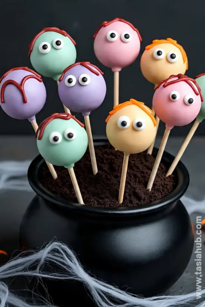 pastel Halloween cake pops 1
